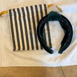 Lele Sadoughi Green Velvet  Headband